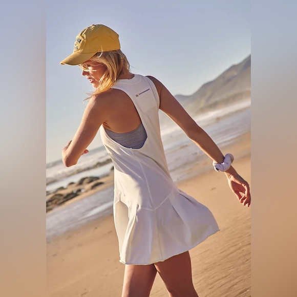 NWT Free People Movement Hot Shot Flirt Dress in White - Picture 4 of 15